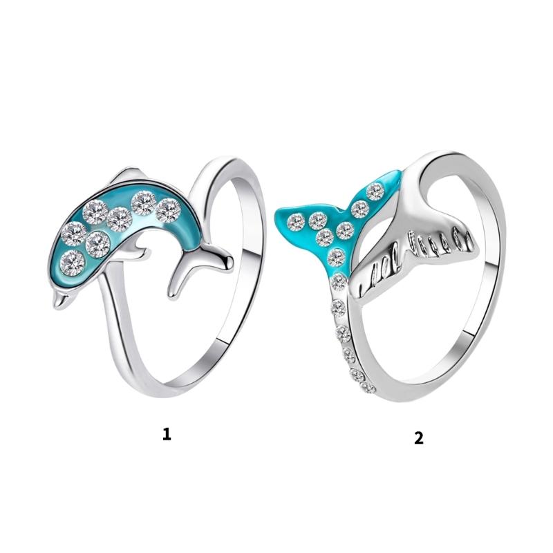 Elegant Dolphin Tail Rings Made With Sturdy Alloy for Daily Wear and Occasions