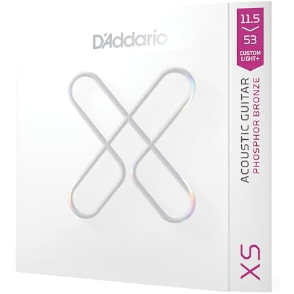 D Addario Daddario Acoustic Guitar Strings XS Coated Strings Phosphor Bronze Custom Light+ .0115-...
