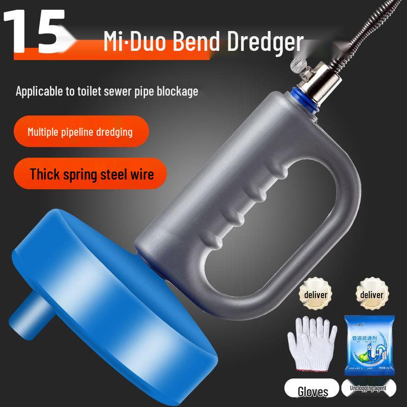 Sewer and Toilet Unclogging Tool - Kitchen and Bathroom Pipe Dredger for Blockages