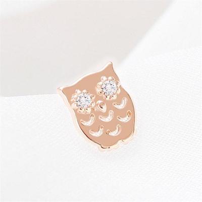 [Onm] Onm 14K Gold Needle Cubic Zirconia Owl Piercing (S9594112)