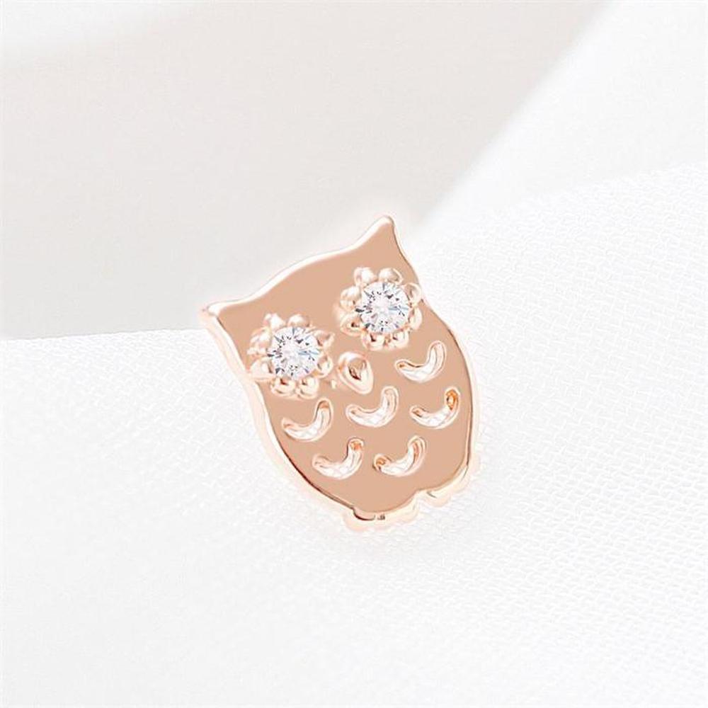 [Onm] Onm 14K Gold Needle Cubic Zirconia Owl Piercing (S9594112)