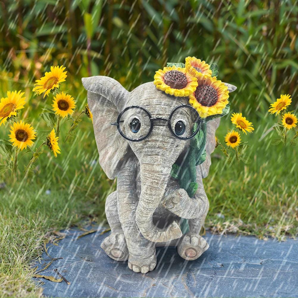Solar Powered Patio Lamp With Elephant Garden Light Retro Garden Lights For Outdoor Table Patio Lawn Yard Parks Decoration
