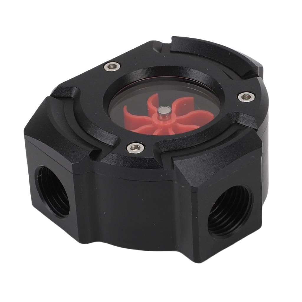 Computer Water Flow Meter G14 Thread 8 Blades Compact PC Water Cooling System Flow Indicator