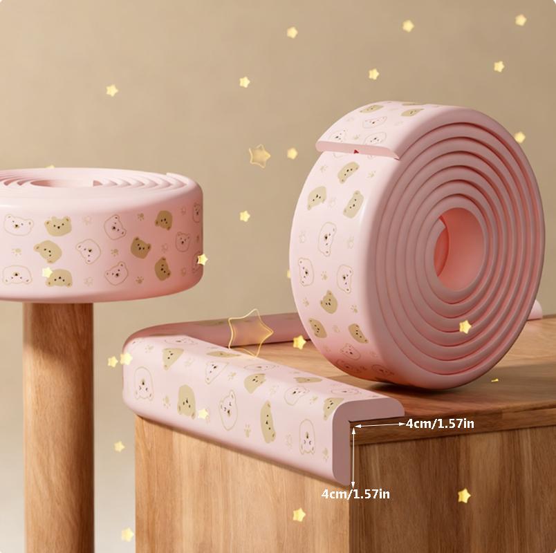 1PC Home Table Edge Sticker Wide Wrapped Edge No Sticker Corner Bumper 2M Safety Table Corner Protector Thickened Traceless