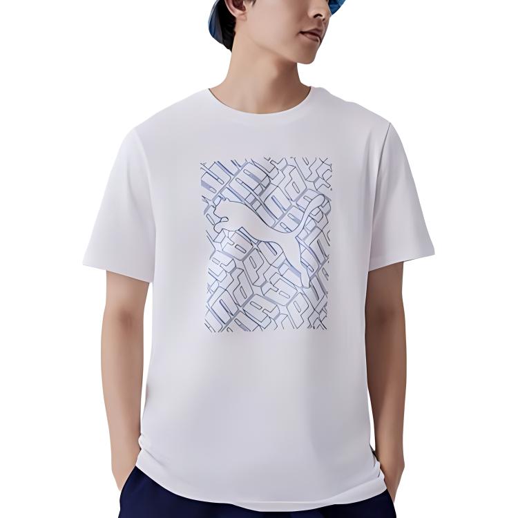 PUMA T Shirts Unisex White Crew Neck Moderate Other 683446-02
