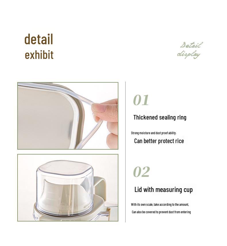 Household Airtight Mixed Grain Storage Container, Plastic Kitchen Canister for Food, Dried Fruits, or Rice