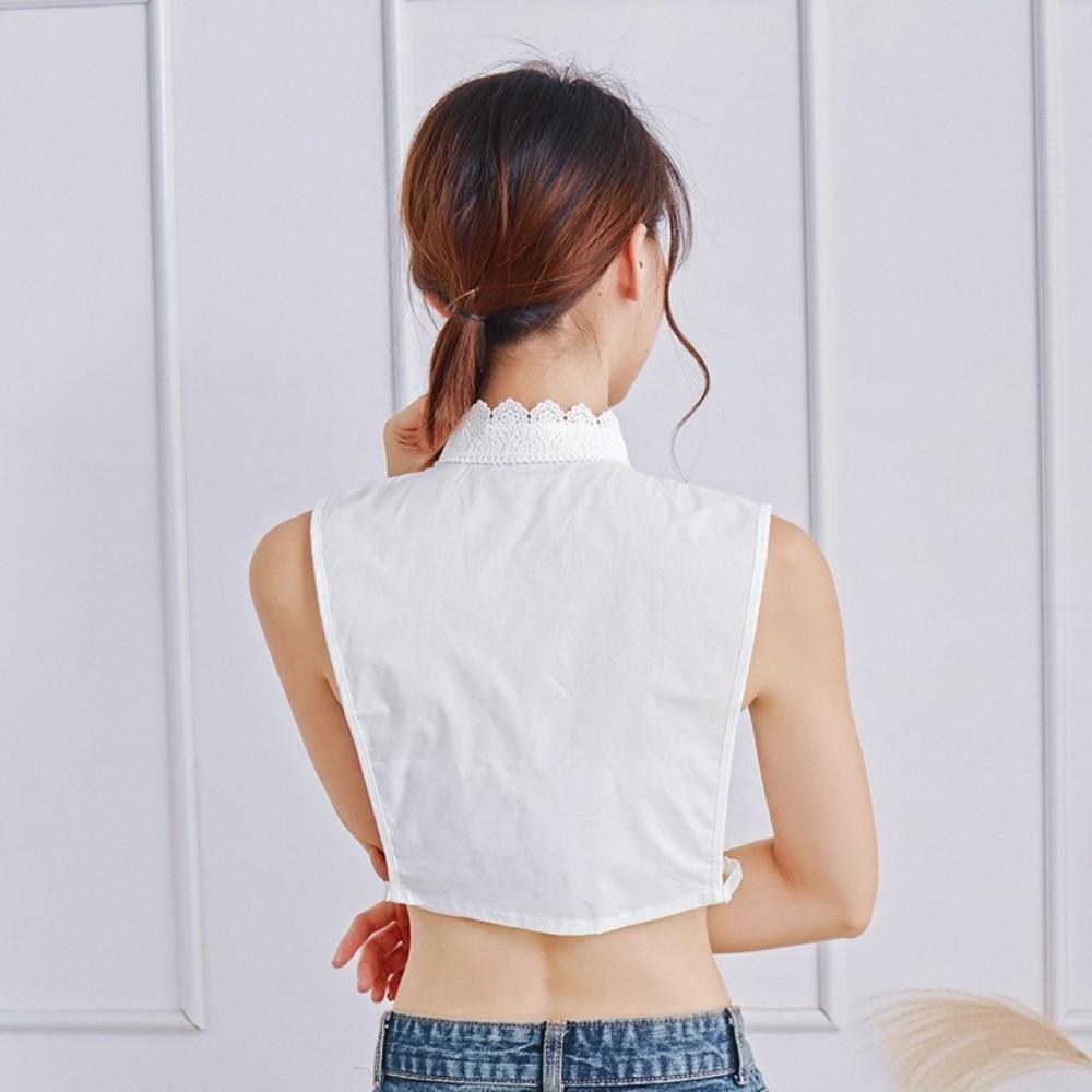 Detachable Fake Collar White Black Stand Collar Vintage Removable Half Shirt  Women