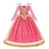 Dornröschen Aurora Prinzessinnenkleid Mädchen Cosplay Schulterfrei Kinder Geschenke Schickes Party Mädchen Baby Feines Spitzenkleid Set