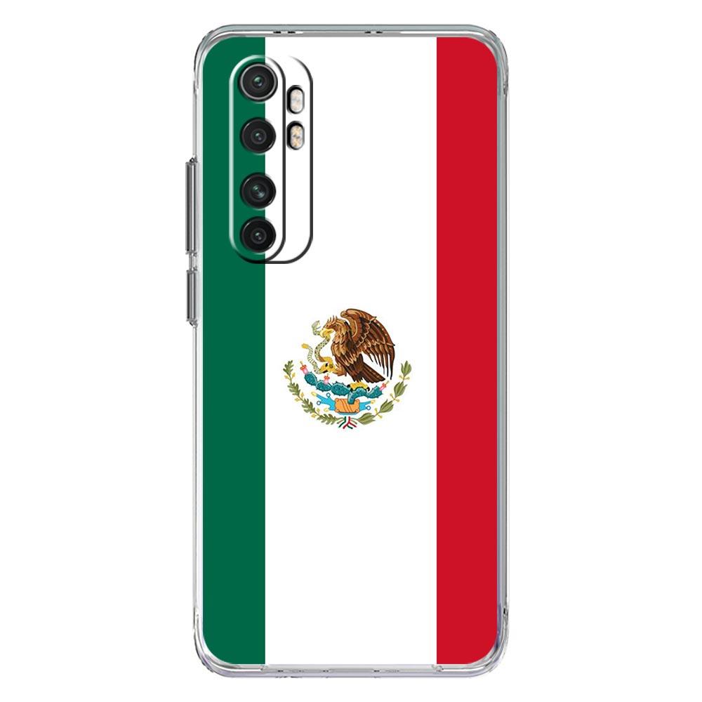 Phone Case For Xiaomi Poco X6 X5 NFC X3 F6 F5 Pro F4 F3 M3 14 13T 12T 12 13 Lite 11 Mi 5G Clear Cover Mexico Flag