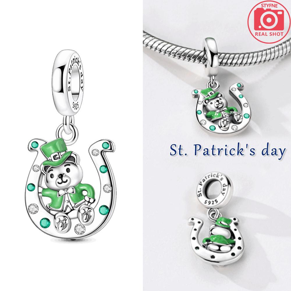 Authentic Copper Little Dwarf Pendant Lucky Fourleaf Shamrock Animal Figurine Bead Charms Compatible With Bracelets Diy Jewellery Gift Accessory