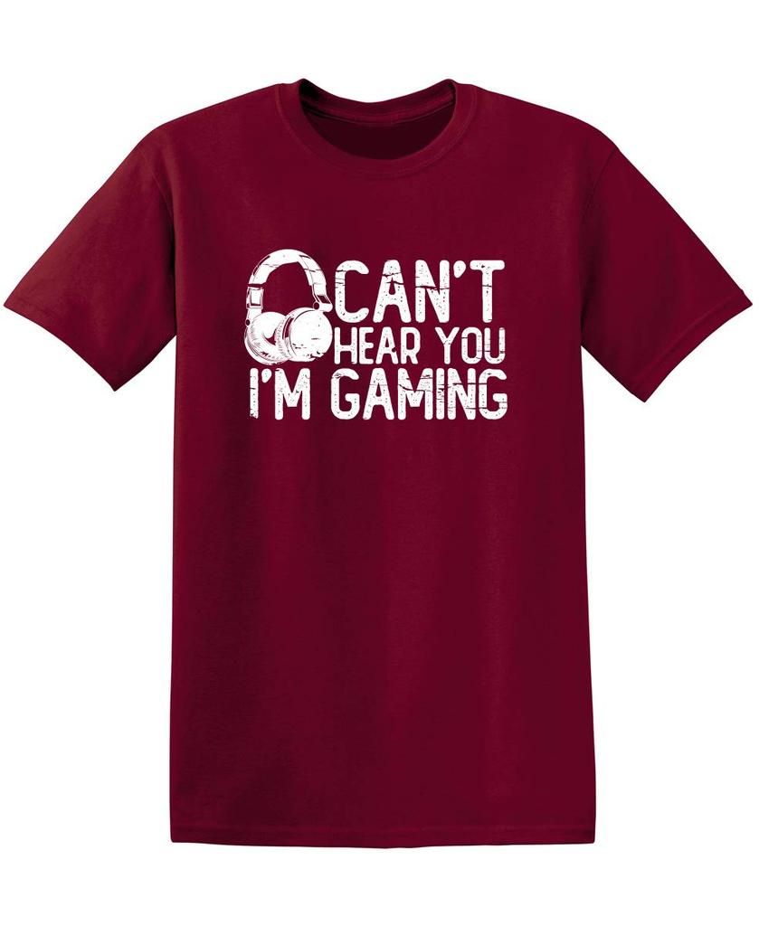 Cant Hear You Im Gaming Headset Graphic Video Games Gamer Mens Funny T Shirt