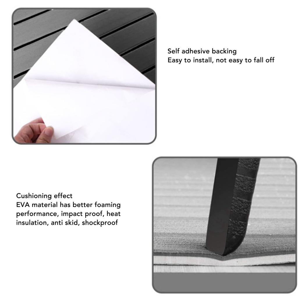 EVA Foam Boat Flooring Decking Sheet Anti Slip Marine Flooring Mat Self Adhesive Deck Pad for Yachts Motorboats RV Floors