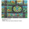 Family Game Room Floor Mat Kids City Life Play Mat, Educational PVC Road Traffic Carpet, Durable Indoor Non-slip Urban Parking Scene Area Rug
