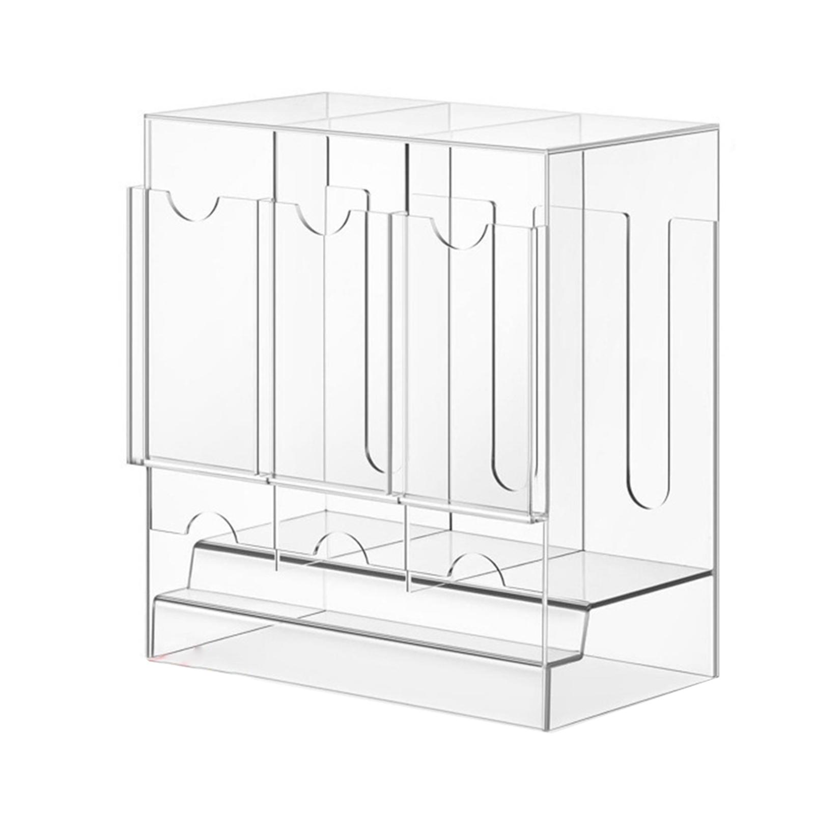 

Прозрачный акриловый диспенсер для карт для хранения Легко открывается и К Характеристики Диспенсер бустерных паков Карта 3 слота