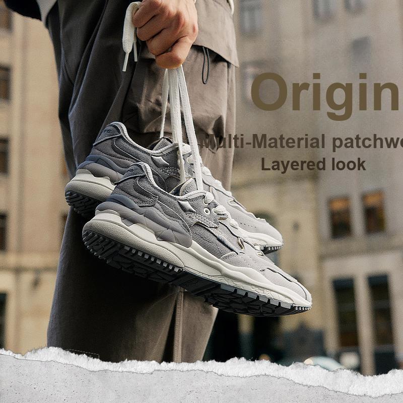 Li Ning CF Origin 2 Fashion Versatile Non-Slip Wear-Resistant Casual Shoes Men Shoes White Gray AGCT323-2