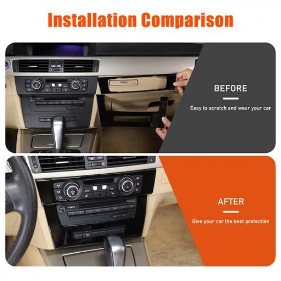 Fényes Fekete Konzol Klíma AC & CD Dísz BMW 3-as Sorozat E90 05-12