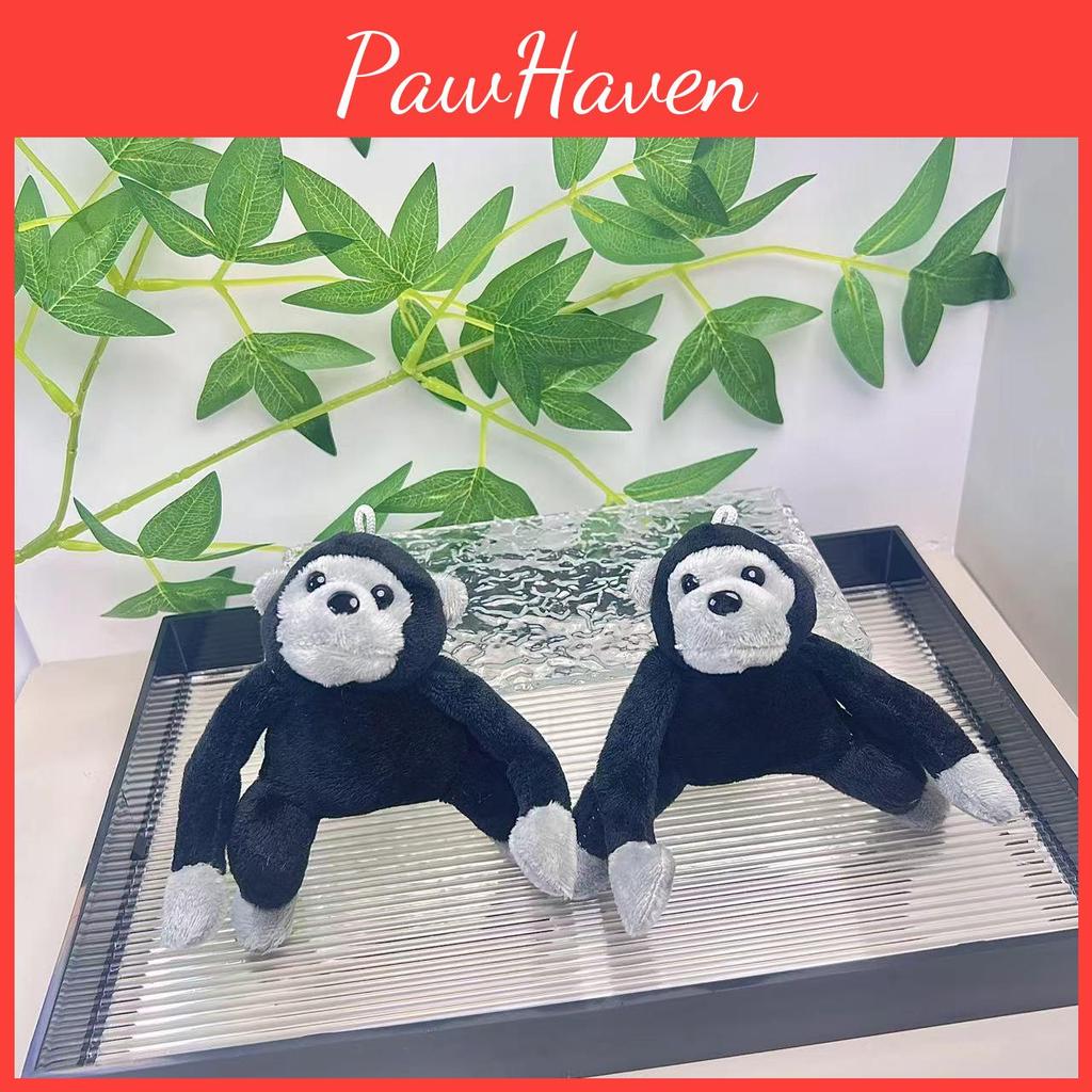 Gorilla Plush Delightful Charm Keyring Soft Short Fur Cute Cartoon Design Character