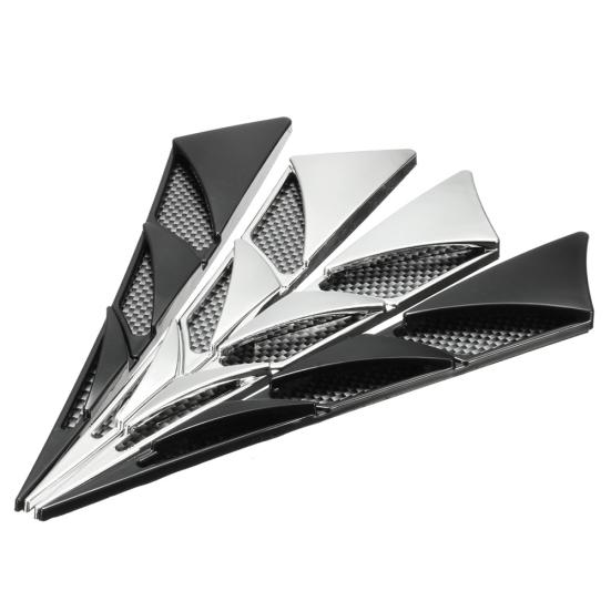 1 Par Bil Kjøretøy Panser Simulering Side Luftinntak Utløpsdeksel Klistremerke Dekorasjon