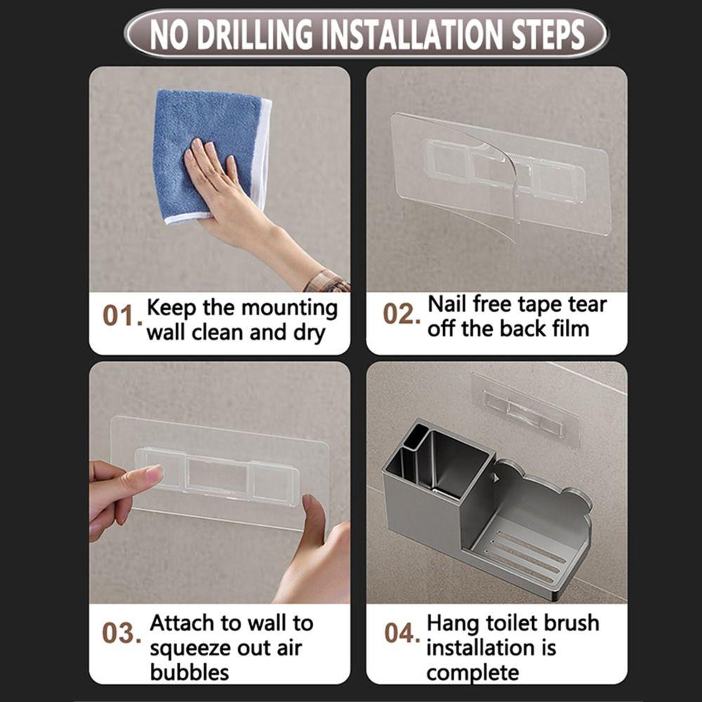 Durable Toilet Brush Set Wall Mounted Floor Toilet Cleaning Tool Bath Accessories