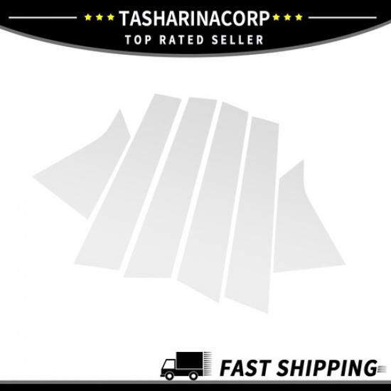 6 Pcs Car Door Pillar Window Trim for Honda Civic Hatchback 16-21 Silver Tone