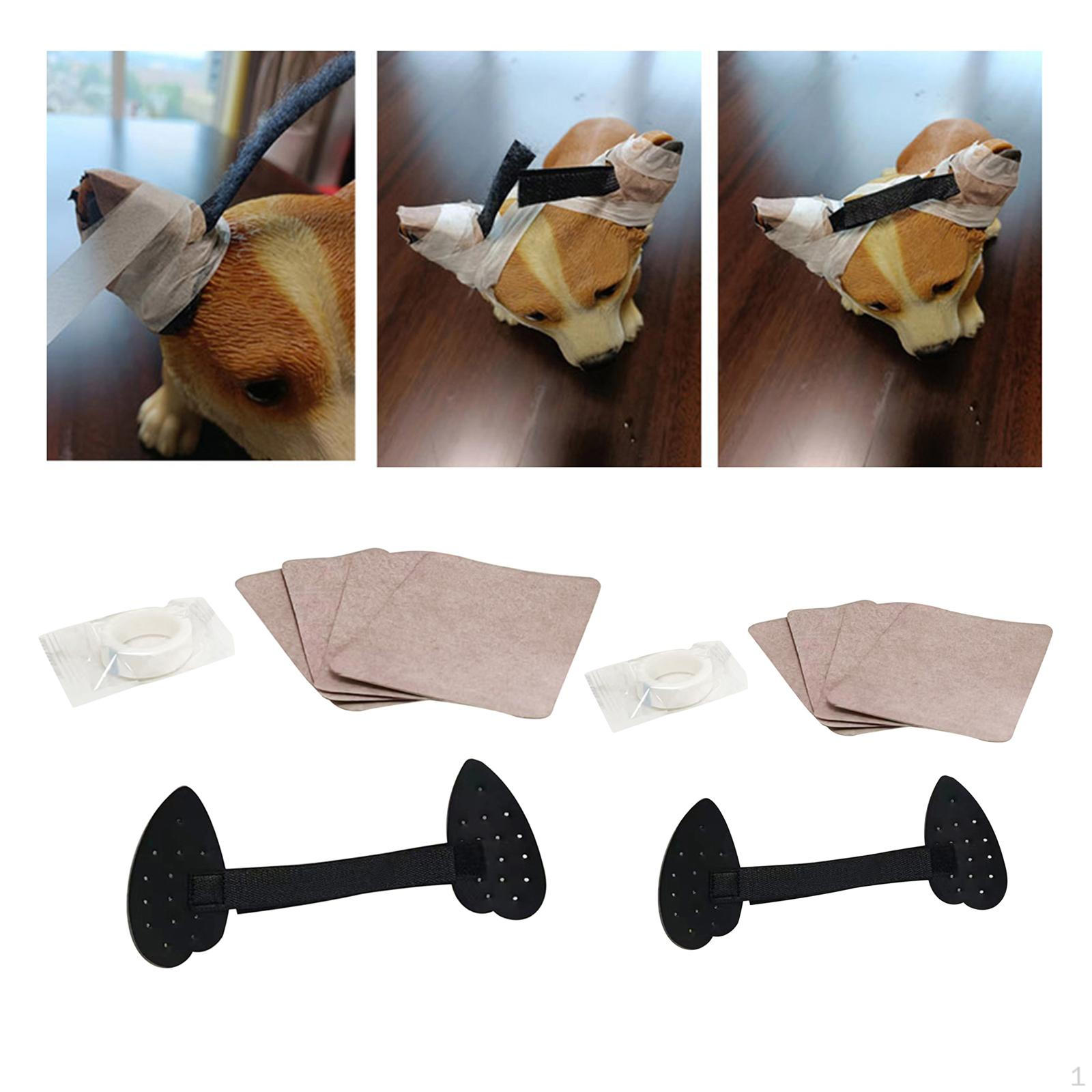 

2x Поддержка для стоячих ушей собаки Коррекция Вертикальные фиксирующие инструменты Аксессуары Помощь в поднятии Лента