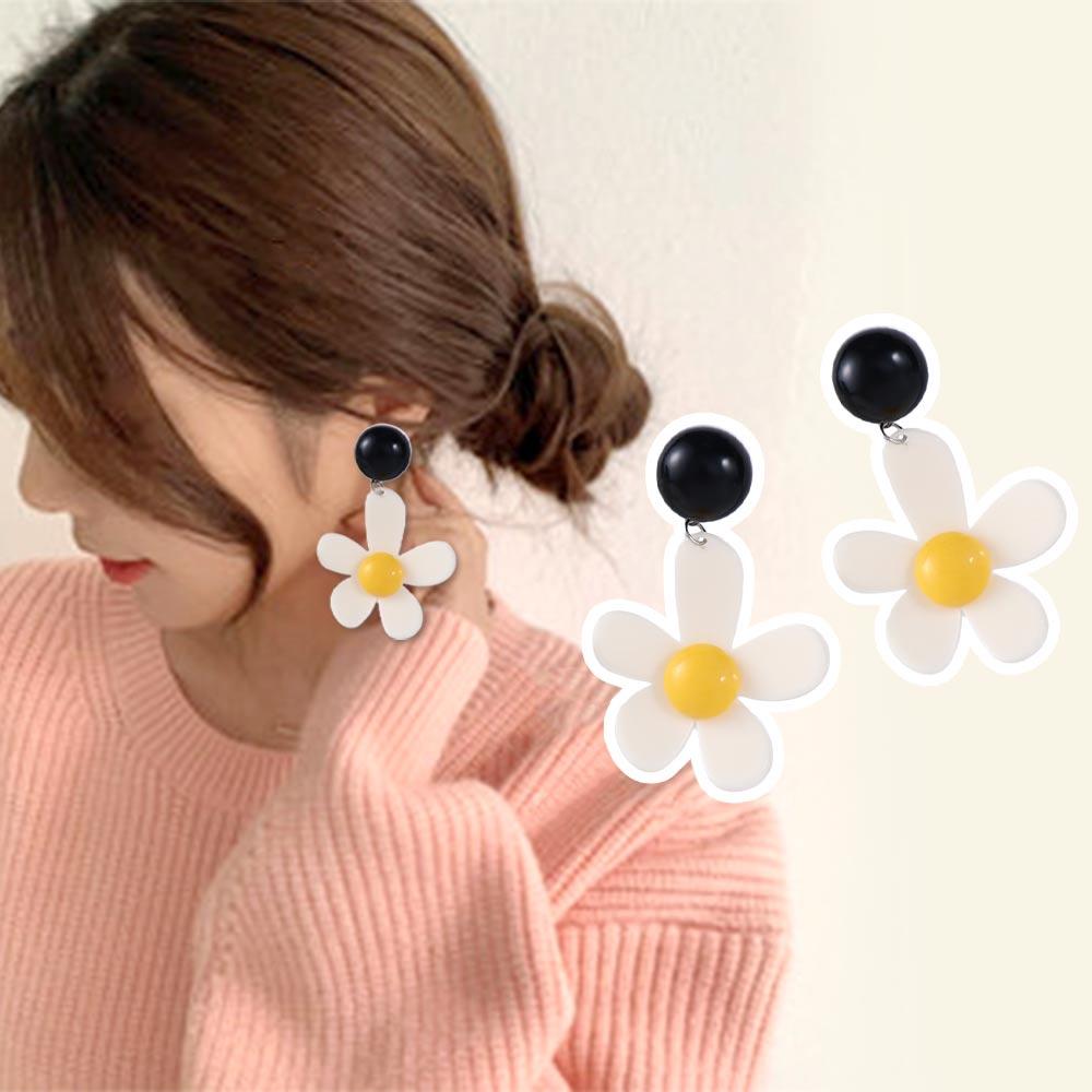 New Fashion Geometric Women Polka Dot Round Acrylic Drop Earrings Ear Stud Dangle Earrings