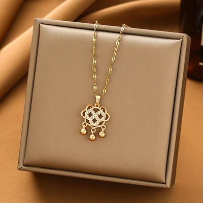 New Ping An Lock Pendant Necklace for Women Simple Fashion Light Luxury Niche Design High-end