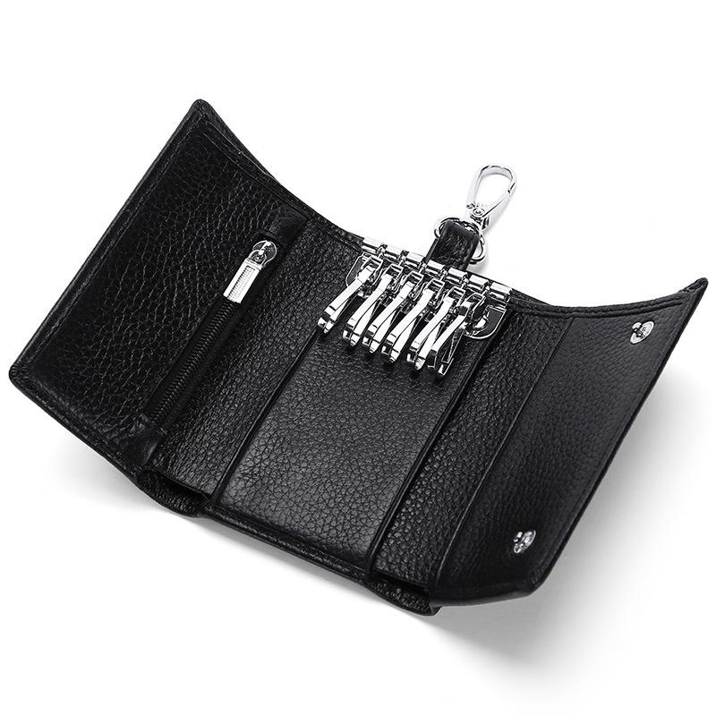 Premium Cowhide Leather Multi-functional Key Holder and Coin Wallet