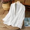 Artistic Lapel Jacket with Double Pockets - 2025 Autumn Lightweight Sun Protection Cardigan.