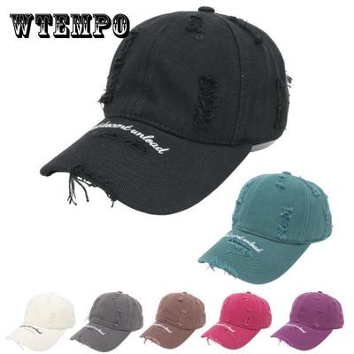 Zerrissene Vintage-Baseballkappe, verwaschene, abgenutzte Dad-Mützen, Buchstabenstickerei, Unisex, Hip-Hop-Sonnenhüte für Damen und Herren