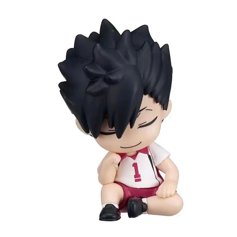 Japanese Genuine Gacha Scale Model Haikyuu Shoulder To Shoulder Sitting Figure Shoyo Hinata Tobio Kageyama Action Figure Toys