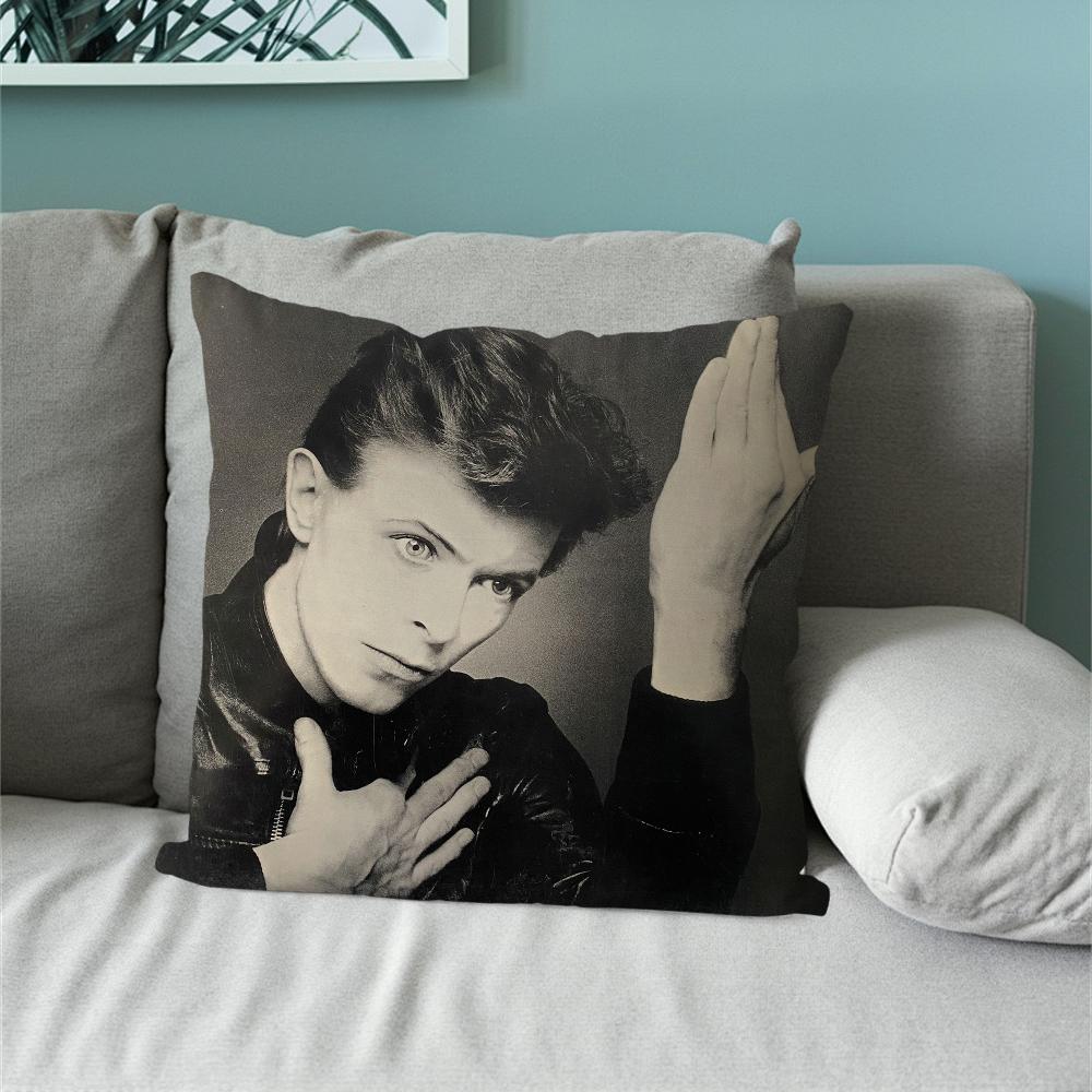Federa Singer D-David B-Bowie per Divano Letto Comodino Camera da Letto Schienale Soggiorno Ufficio Cuscino Quadrato Stampato Multiplo