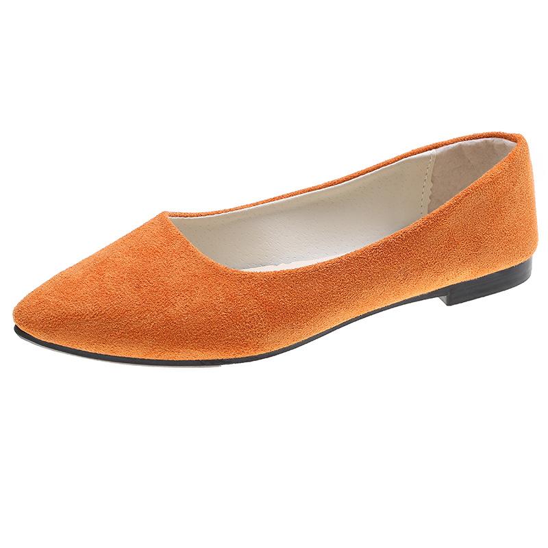 Moda Kadın Sivri Burun Loafer'lar Tekne Ayakkabı Bale Rahat Daireler Ayakkabı