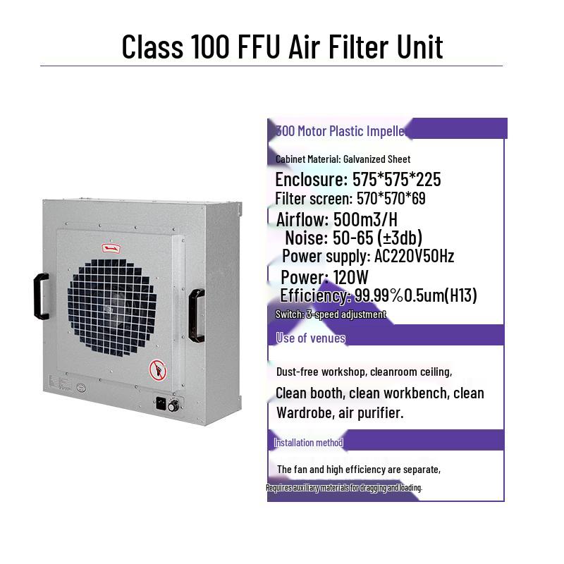 Class 100 Cleanroom FFU Fan Unit with Air Purifier Filter