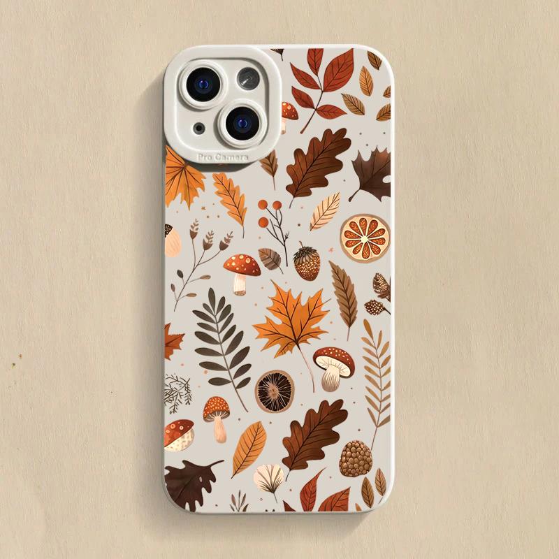 

Силиконовый чехол для телефона с рисунком осенних листьев Для iPhone 17 16 15 14 13 12 11 Pro Max 17 Air 16E XS X XR 7 8 Plus Мягкая крышка iPhone X