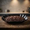 Food-grade PP Coffee Bean Tray Multi-purpose Smooth-surface Coffee Sample Plate Lightweight Stackable Coffee Display Plate