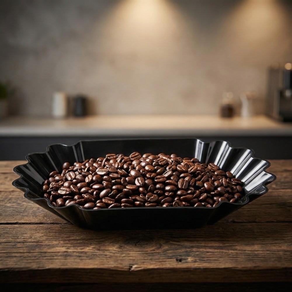 Food-grade PP Coffee Bean Tray Multi-purpose Smooth-surface Coffee Sample Plate Lightweight Stackable Coffee Display Plate