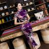 Qipao moale clasic antirid elegant cheongsam femei pentru spectacol de scenă