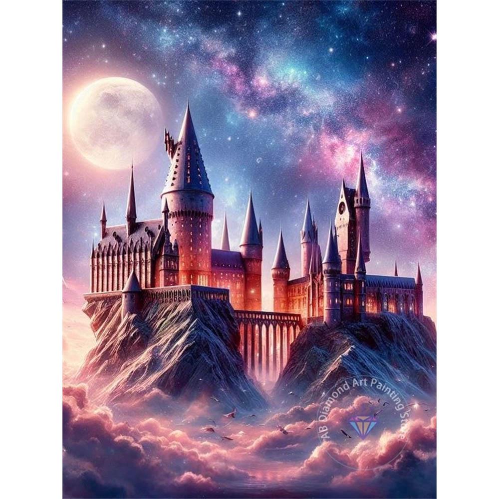 Harry Potter Holwarts Castle Picture Diamond Painting Kit 5D DIY Round Diamond Embroidery Handicraft Home Decor