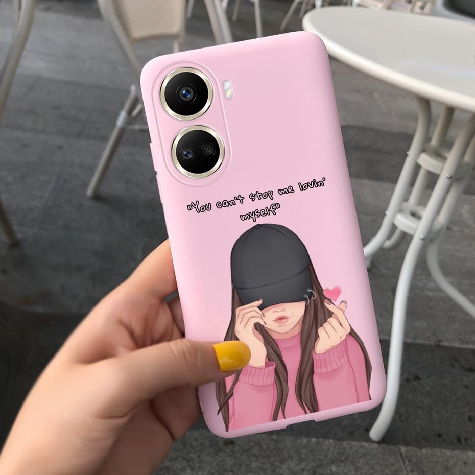 Cute Silicone Case For Huawei Nova 10 SE 2022 Fashion Girl Flower Phone Case For Huawei Nova 10 Pro Nova10 10Pro Soft Back Cover