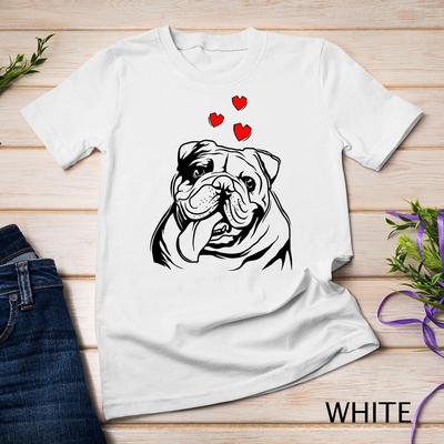 English Bulldog Love Cute Bully Dog Mom Funny Womens Gift Unisex T-shirt