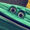 Creative Stationery Large Capacity Canvas Monster Zipper Pencil Case Women Makeup Bag Wallet