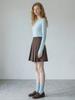 STAY WITH ME Pleated Mini Skirt (Brown)