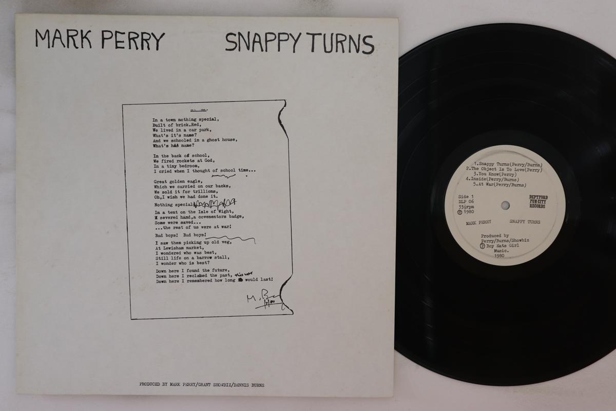 

LP Record MARK PERRY Snappy Turns DLP06 DEPTFORD FUN C 1980 UK Rock Used