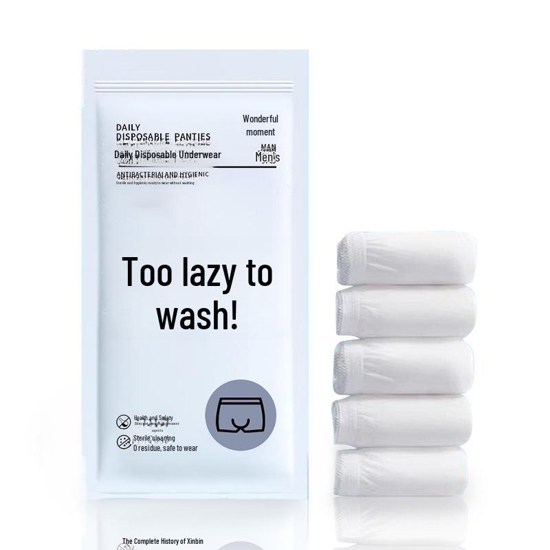 Convenient Sterilized Cotton Disposable Underwear for Travel & Daily Use - Men & Women