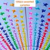 100 buc Ghirlandă Moară de Vânt cu 4 Lame - Mori de Vânt cu Sfoară de 30m, Pentru Nuntă, Zi de Naștere, Petrecere, Decorațiuni Grădină | Pentru Decor Exterior