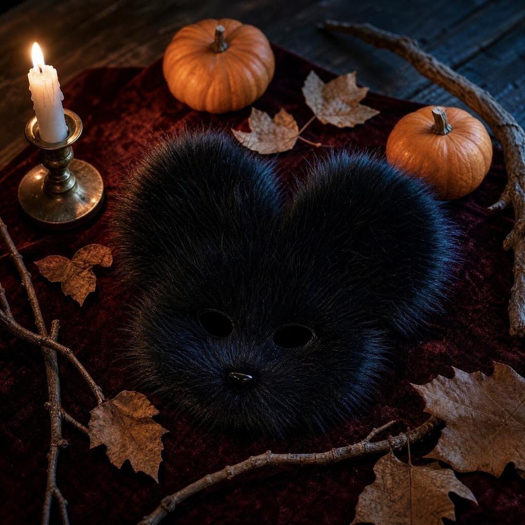 Plush Half Face for Halloween Costume Role Play Accessory