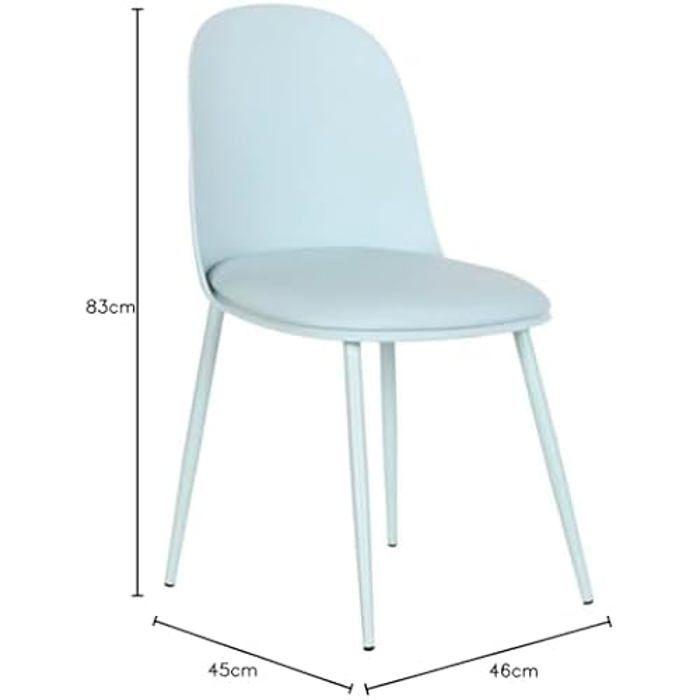 Chaise de Salle à Manger - DKD Home Decor - Bleu - Polyuréthane - Polypropylène - Design Contemporain
