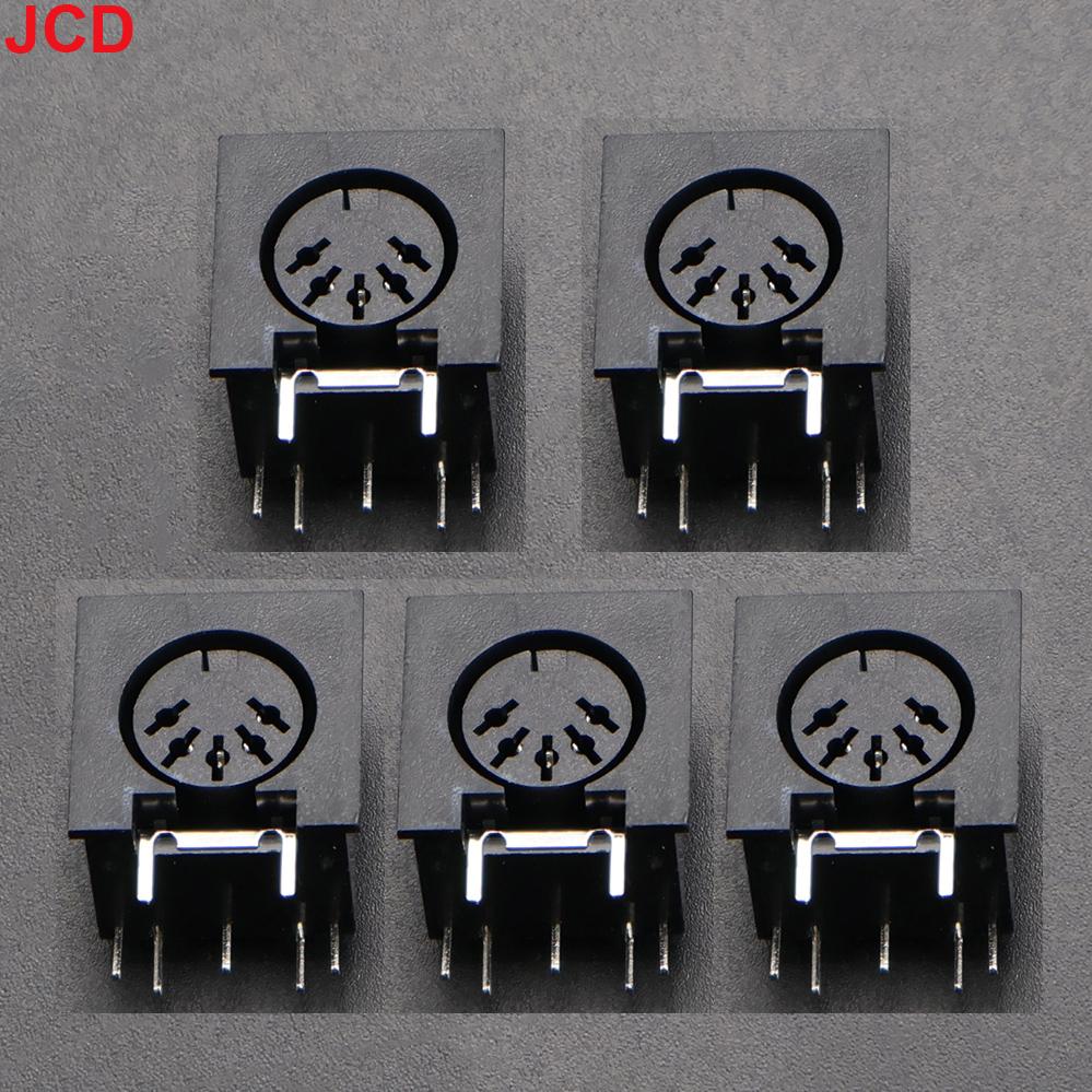 JCD 5/10pcs 652F PCB Panel Mount Female Connector DIN5 DIN 5-Pin Jack DS-5-01 MIDI