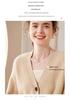 Women's American Style Loose Knit V-neck Cardigan - Casual Spring/Autumn Long Sleeve Outerwear